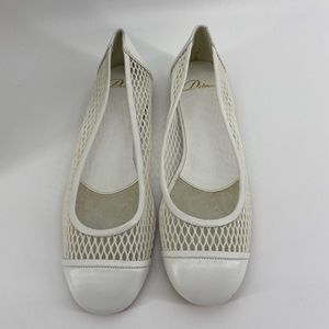 Delman Woven Cap Toe Ballerina Flats